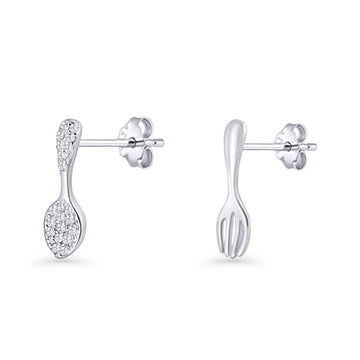 Spoon & Fork Stud Earrings